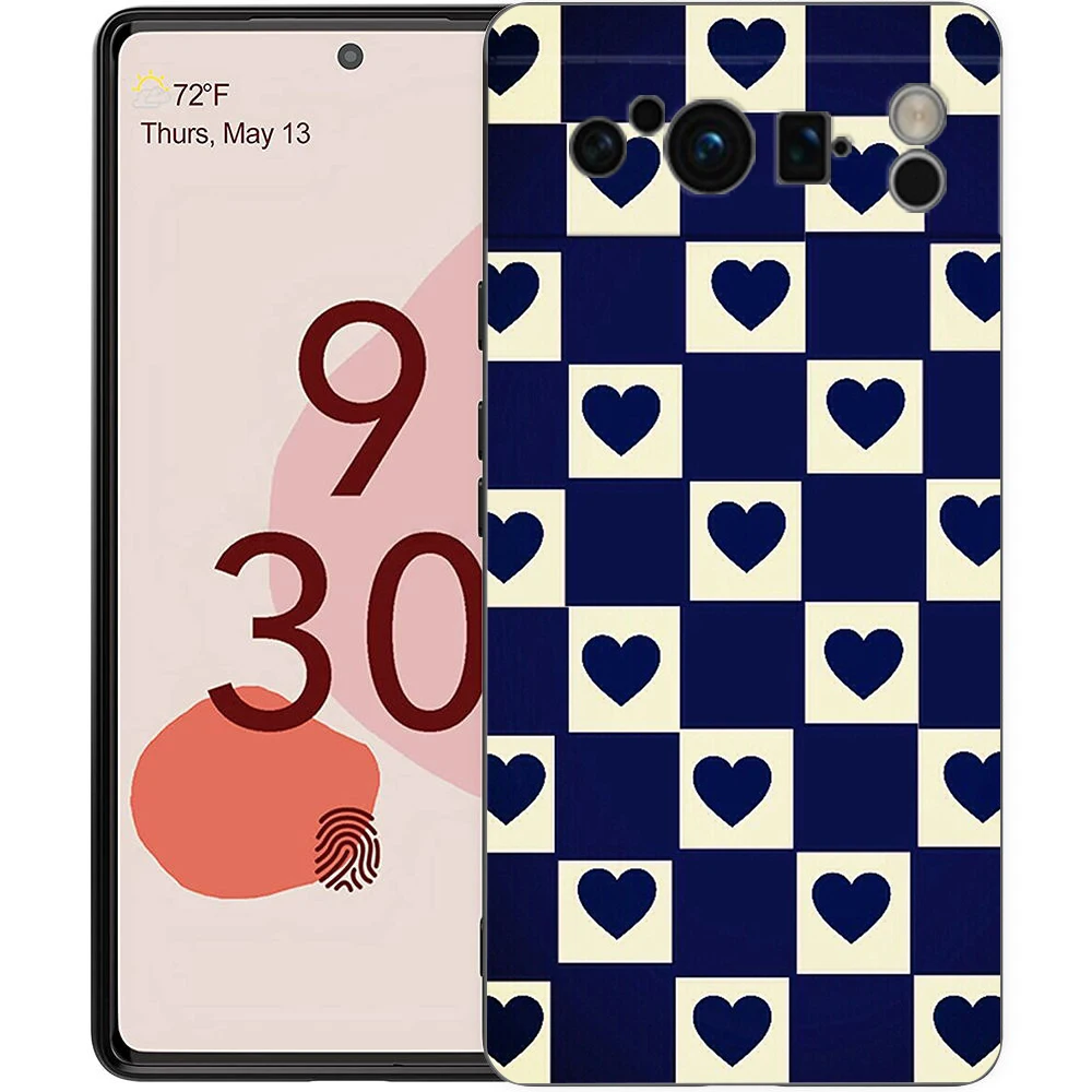 Elegant Checkerboard Chess Board Design Soft Black TPU Phone Case - Luxury Back Cover