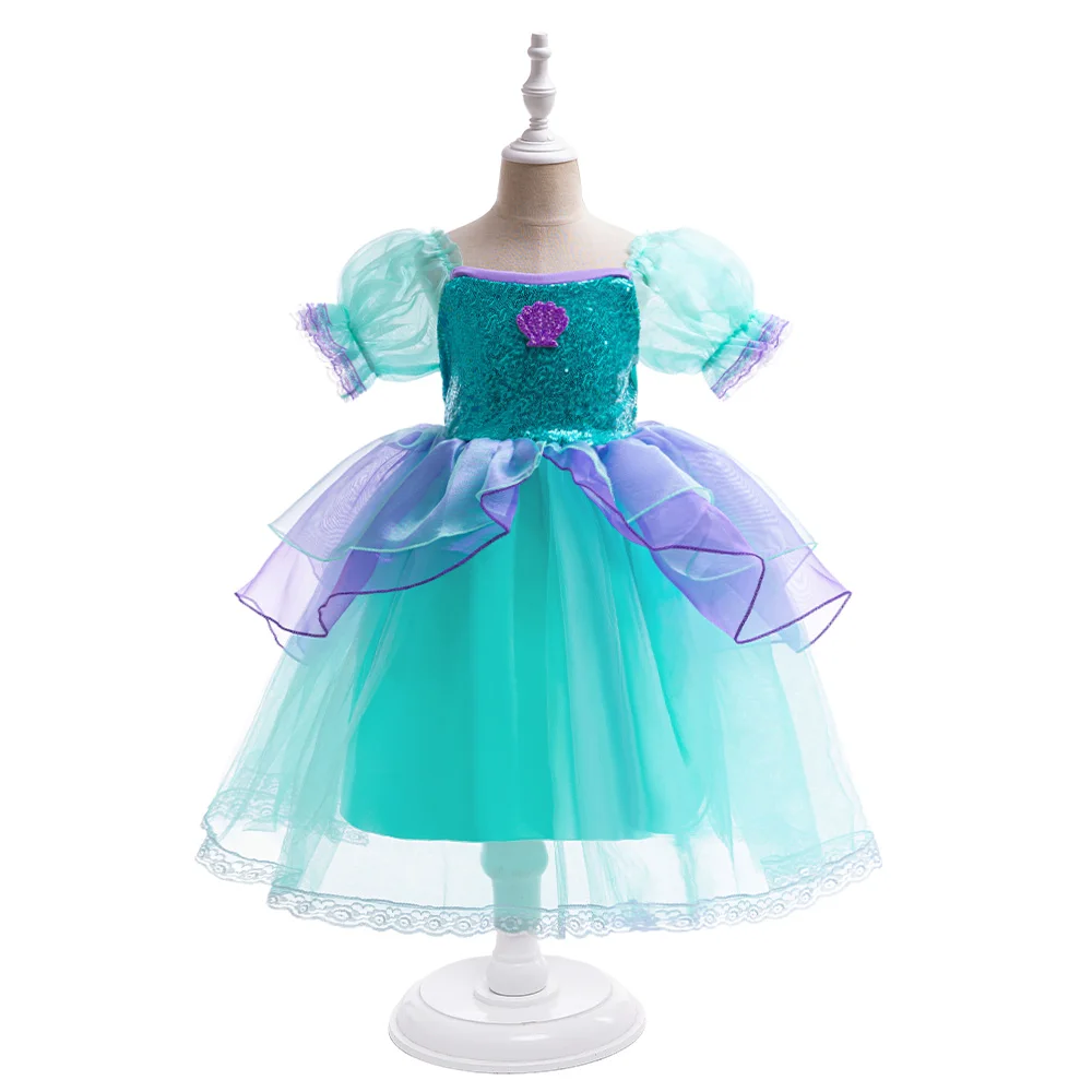 chinese dress ladies Disney Little Mermaid Princess Ariel Tulle Dress Toddler to Big Kid