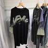 Hot Diamonds Letter Street Fashion Plus Size Tops Crew Neck Loose Europeans American Style Women's T-shirts Summer New Short Top