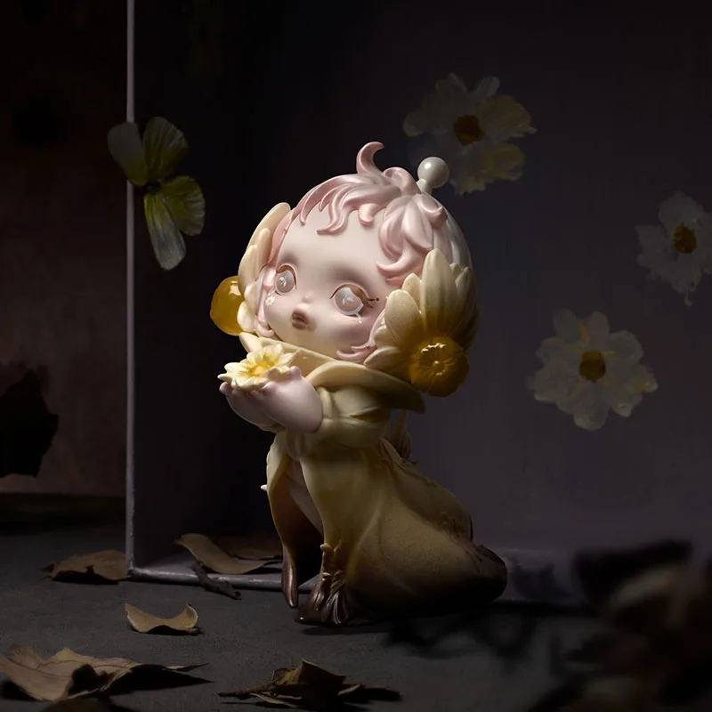 2026 오리지널 팝마트 스컬판다 페탈스 인 포 액트 시리즈 PVC 피규어 블라인드 박스 펜던트 트렌디 토이 미스터리 박스 액션 피규어 장난감