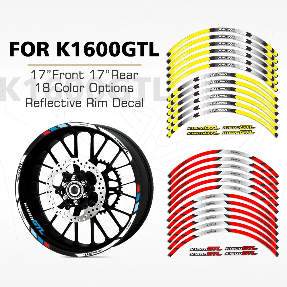 Motorcycle Accessories Reflective Rim Stripe Tape - Waterproof Decorative Wheel Decals