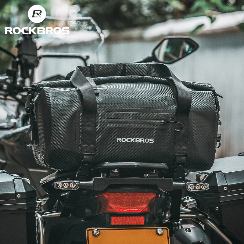 

ROCKBROS Waterproof Motorcycle Pannier PVC 20L-60L Tail Bag Travel Rear Seat Luggage Multiple Carry AccessorIes