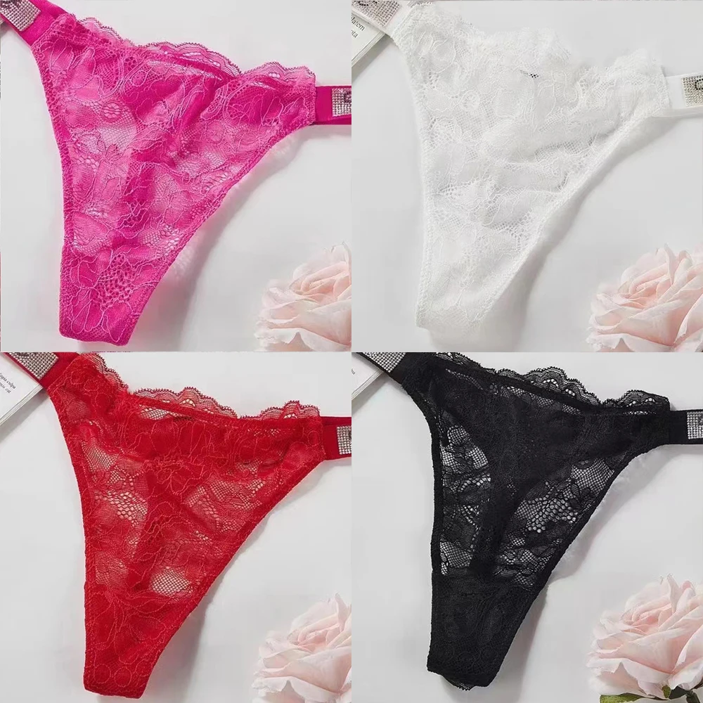 

Sexy Bikini Women's Thong Women's Underwear Lace Women's Thong Rhinestone Log Thong Women's Underwear Free Shipping Wholesale