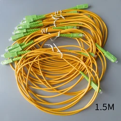 High - Performance Fiber Optic Patch Cable with Free Adapter - Single Mode SC/APC to SC/APC Extension Wire, Various Lengths Available (10pcs 1.5M)