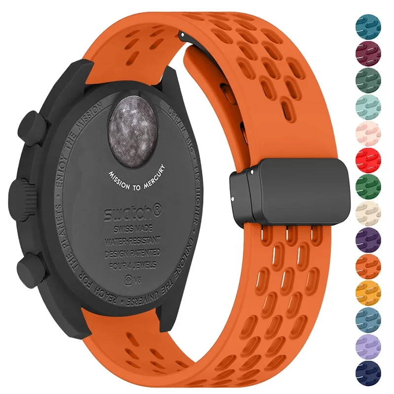 Cinturino In Silicone Per Omega X Swatch Joint Moonswatch Planet Watch Band Bracciale Di Ricambio Con Fibbia Magnetica In Metallo Correa