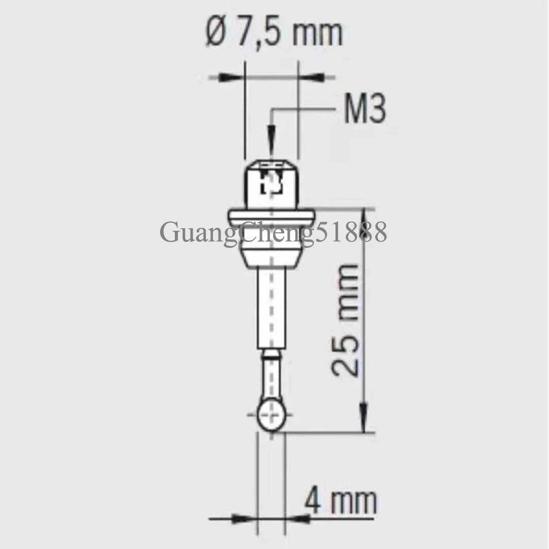 1Pc 3D Sensor 80.362.00 Touch Probe StylusM3 4mm Ruby Ball Ceramic stem CNC Cmm Machine
