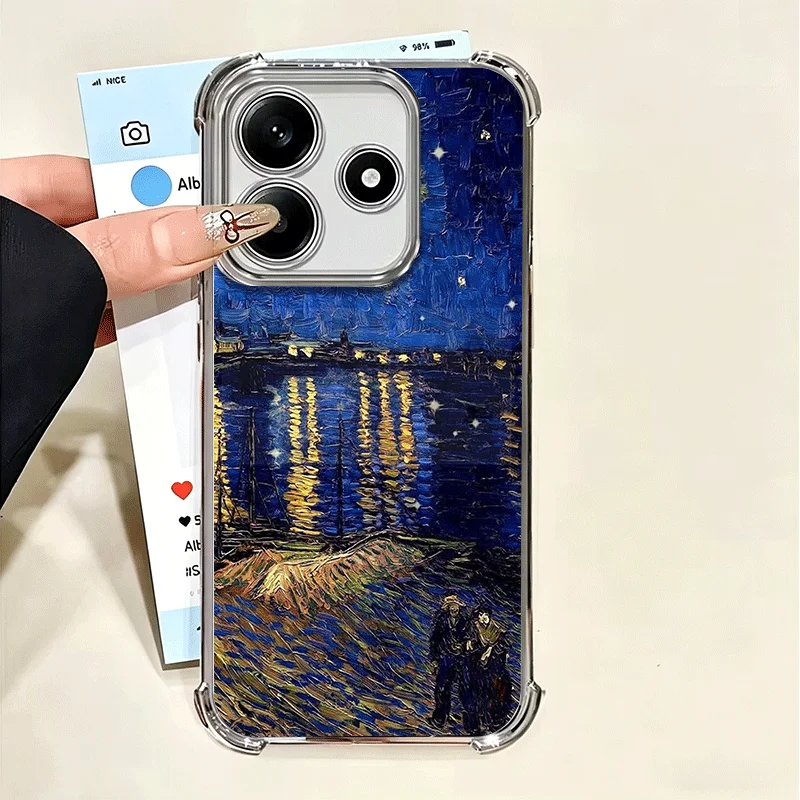 Van Gogh Oil Painting Aesthetic Plating Phone Case