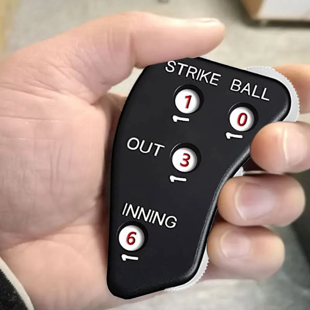 Description Picture 4 of item4 Wheel Referee Counter Non-Slip Softball Umpire Indicator Baseball Scorer for Scorekeeper Recording Outs & Innings Balls