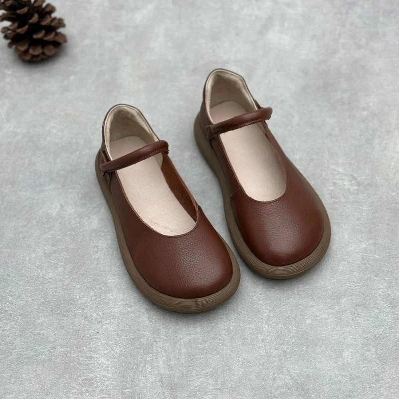 Cowhide women's shoes, tassel flat bottom, all genuine leather, Mary Jane shoes, Le Fu shoes, high-quality 3