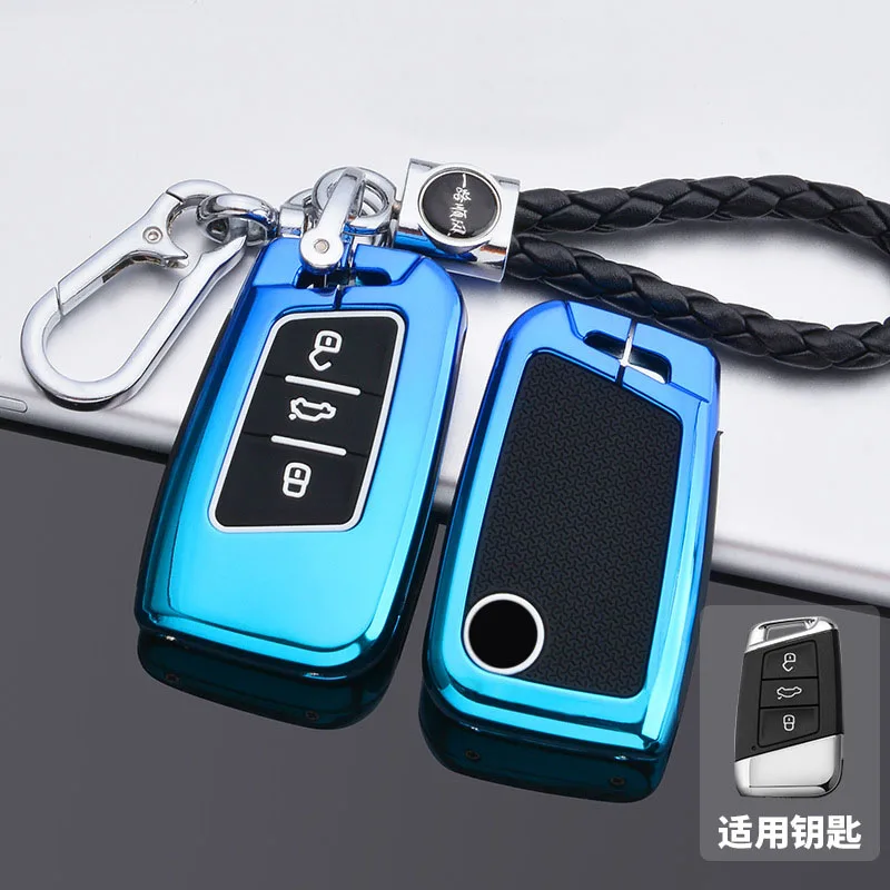 Fashion-Car-Key-Case-Full-Cover-Shell-Fob-per-Volkswagen-VW-Tiguan-MK2-Magotan-Passat-B8.jpg Cover chiate/telecomando per Volkswagen VW Tiguan MK2 Magotan Passat B8 CC per Skoda Superb A7 accessori - Fashion Car Key Case Full Cover Shell Fob per Volkswagen VW Tiguan MK2 Magotan Passat B8