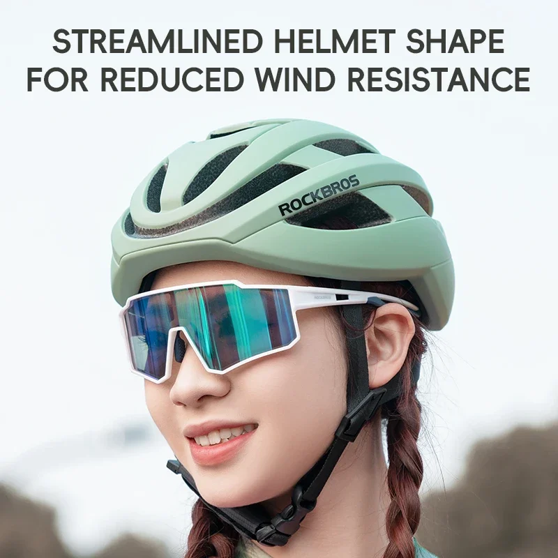 ROCKBROS Bicycle Helmet Ultralight Cycling Safety Road Mountain Bike Helmet Adjustable Intergrally-molded Outdoor Road Helmet