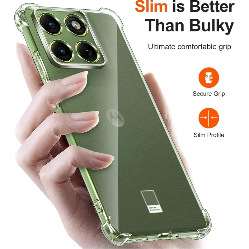 Shockproof TPU Case with Transparent Frame - Four-Corners Protective Cover