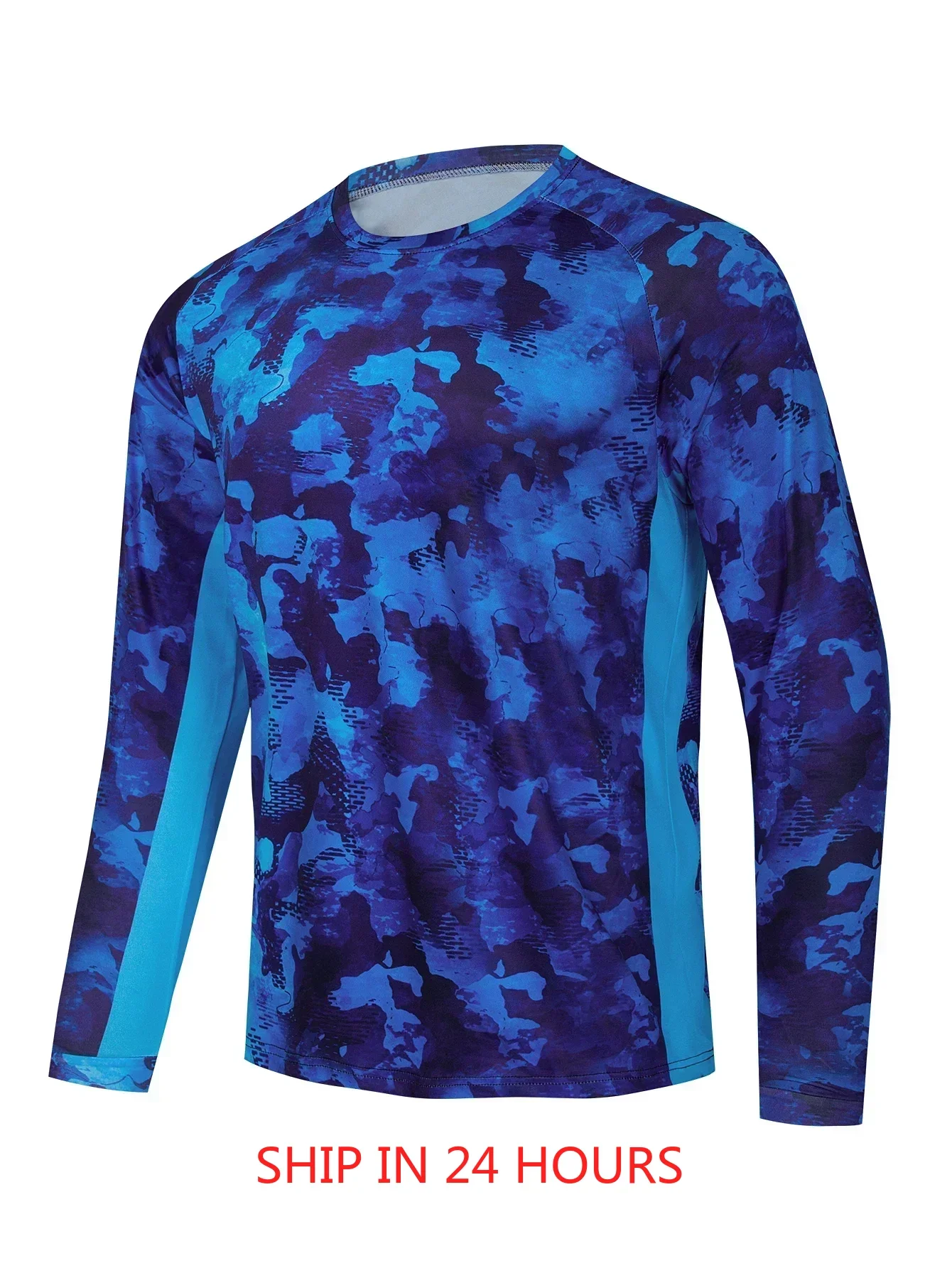 Summer T-shirts Men's Anti-UV Skin Sun Protection Performance Shirts Gym Sports Casual Fishing Tee Tops