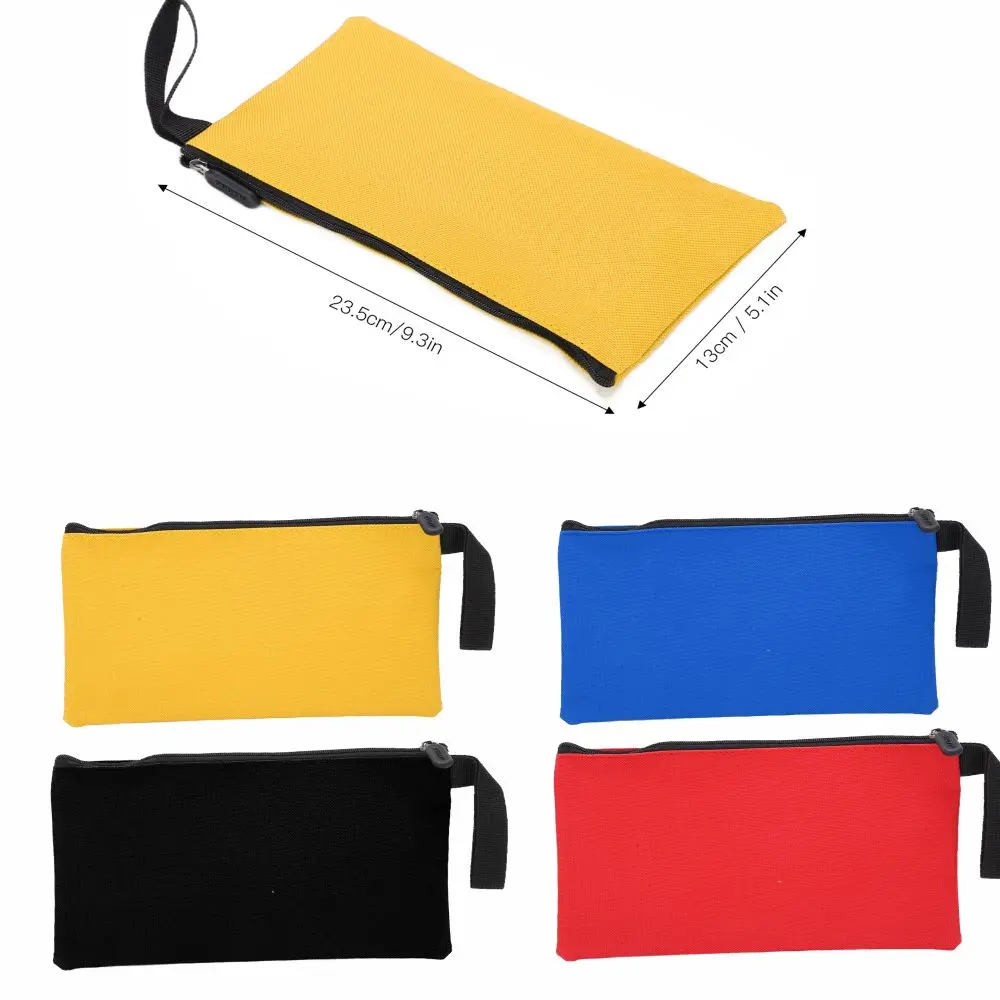4PCS 내구성 캔버스 도구 가방 튼튼한 지퍼가 달린 소형 헤비 듀티 도구 보관 주머니 다목적 도구 정리함 유지 보수 키트