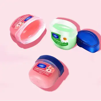 바셀린 립스틱 작은 Q 항아리 보습 립스틱, 건조 방지 및 페이드 립 라인 보습, 영양 립스틱 화장품