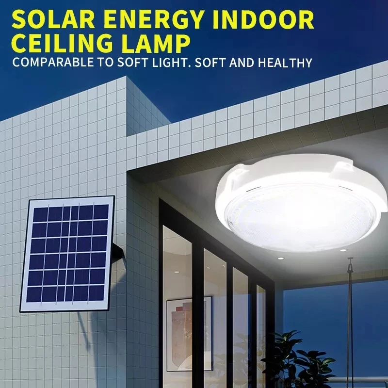 

New Solar ceiling lights 200watt home solar with Remote panl 5m Lines Corridor for Decor ing