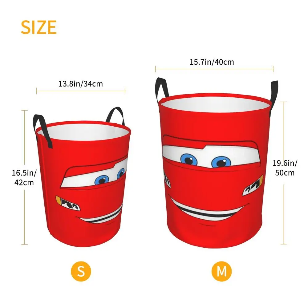 Description Picture 6 of itemCustomized Happy Cars Lightning McQueen Laundry Basket Foldable Large Capacity Clothes Storage Bin Cartoon Baby Hamper
