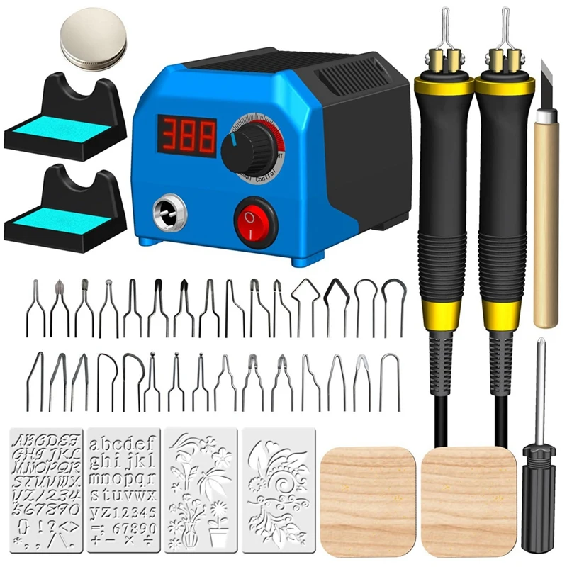 

Wood Burning Tool, Wood Burner Tool Kit, Digitally Adjustable Temperature Wood Burner Kit, US Plug