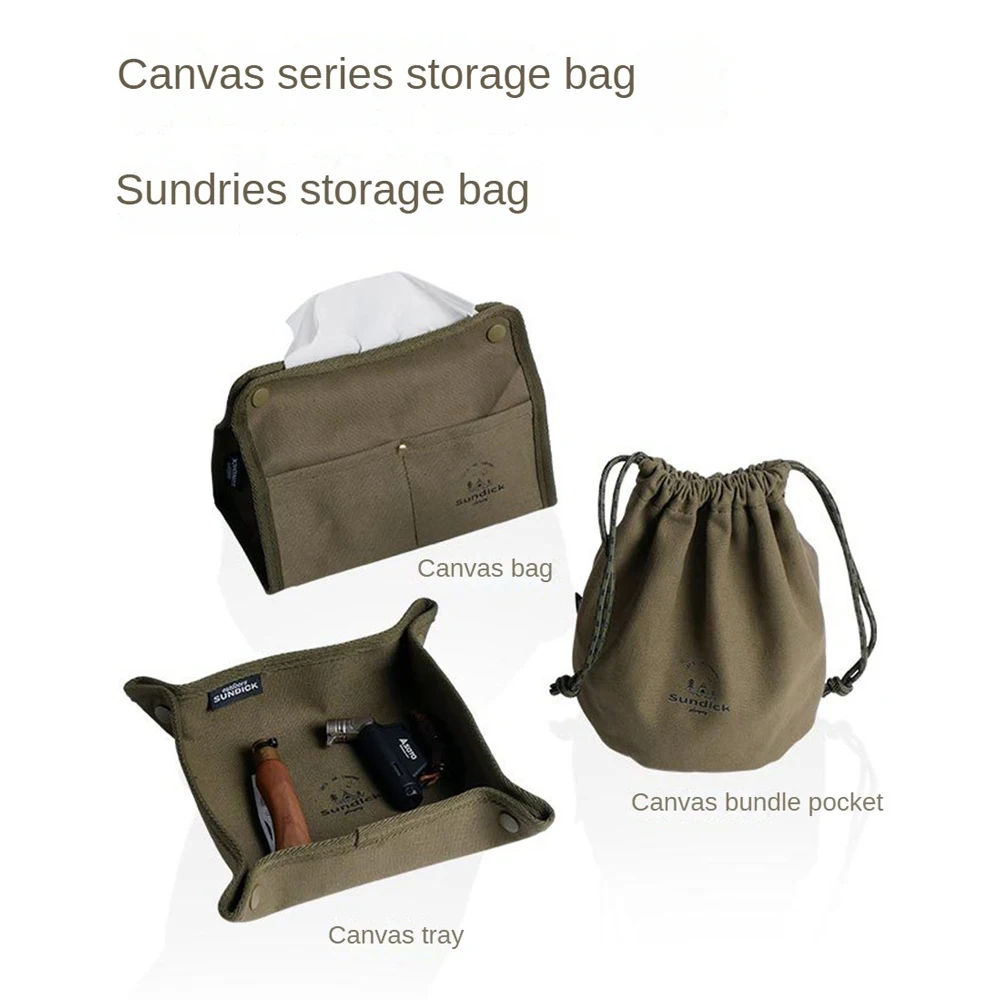 Canvas Storage Box Durable And Breathable Button Design Anti Splashing Canvas 3 Specifications Storage Bag Bag