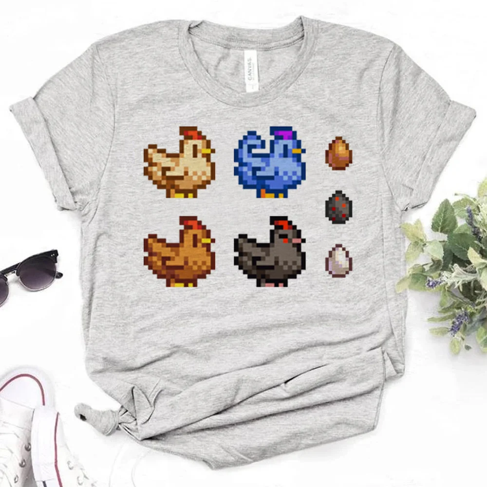 Stardew Valley Tee Women Graphic Comic Tee Girl Anime Graphic Streetwear Clothes
