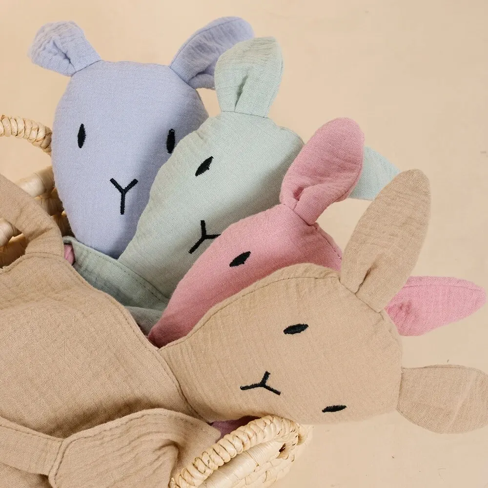 Baby Cotton Muslin Blanket Cute Cat Doll Infant Kids Sleep Appease Towel Children Rabbit Saliva Scarf Cotton Muslin Blanket Cotton Blanket Swaddle Blanket Cotton Swaddle Cotton Gauze Blanket