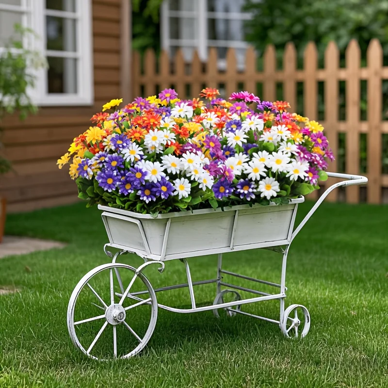 10/5/1 Bündel Outdoor Künstliche Blumen Gänseblümchen UV-beständige Sträucher Home Office Hochzeit Party Garten Veranda Cottage Dekor – Detail 1