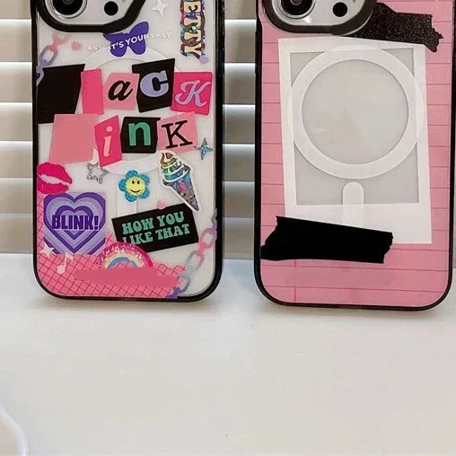 MagSafe Acrylic Fashion Korean Phone Case Cover for IPhone 11 12 13 14 Pro Max Case for IPhone 14 Pro Max