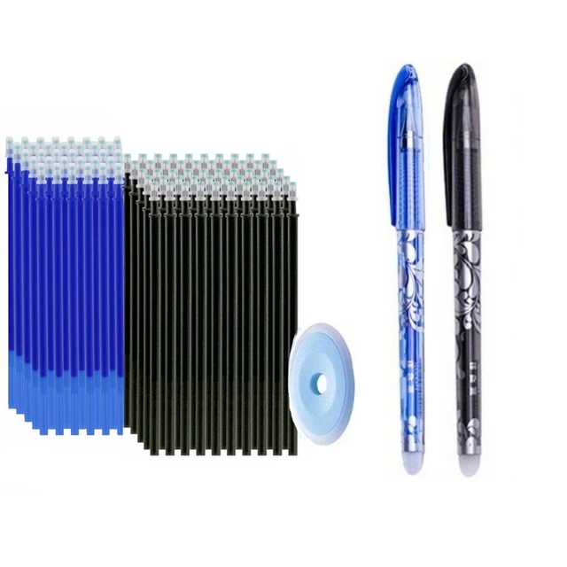 103pcs/set Black Blue Ink Erasable Pen Refills Rods Set 0.5mm Magic Erasable Gel Pen Washable Handle Office Writing Stationery 1