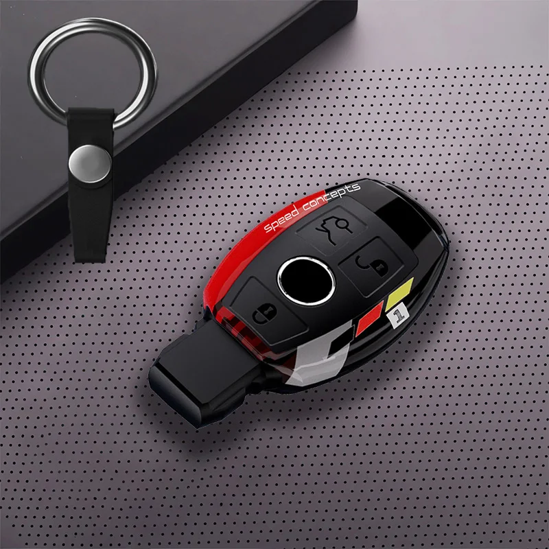 Luxury Leather Car Key Cover for Mercedes Benz - Premium Auto Accessory