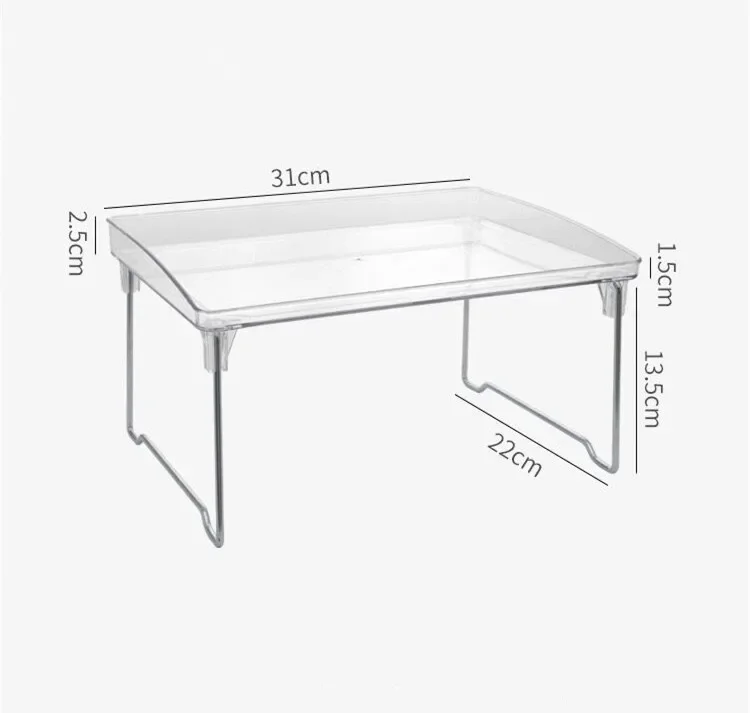 INS Foldable Transparent Desktop Storage Rack Office Cosmetics Makeup Storage Box Stationery Storage Rack Desk Organizer 6
