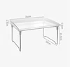 INS Foldable Transparent Desktop Storage Rack Office Cosmetics Makeup Storage Box Stationery Storage Rack Desk Organizer 6