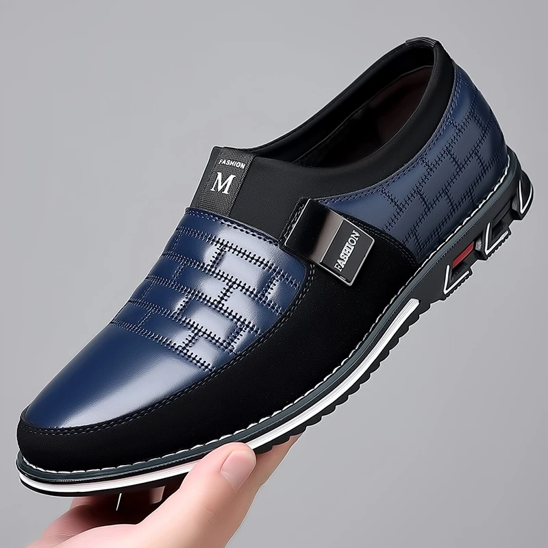 Men Business Shoes Slip on Party Men Shoes Comfortable PU Leather Shoes for Man Wedding Dress Shoes plus size for 38-52
