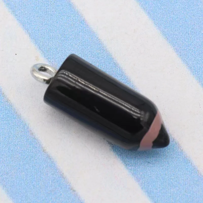 10 stücke 7*16mm Farbe Simulation Bleistift Kopf Charms Für DIY Dekoration Ohrringe Halskette Mode Schmuck Zubehör – Detail 7