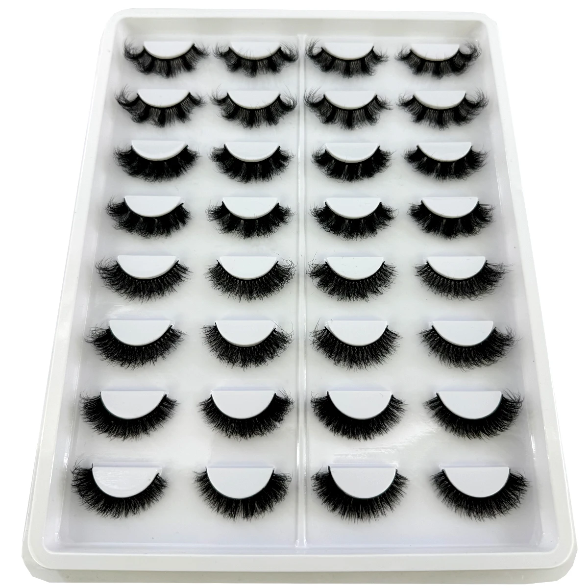 HBZGTLAD False Eyelashes mix 16 pairs Eyelashes 6D Mink Lashes Faux Mink Fluffy Lash Soft Full Thick Wispy Eyelashes Extension e, view 3