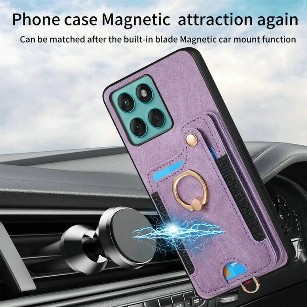 RFID Blocking Leather Wallet Back Case Cover