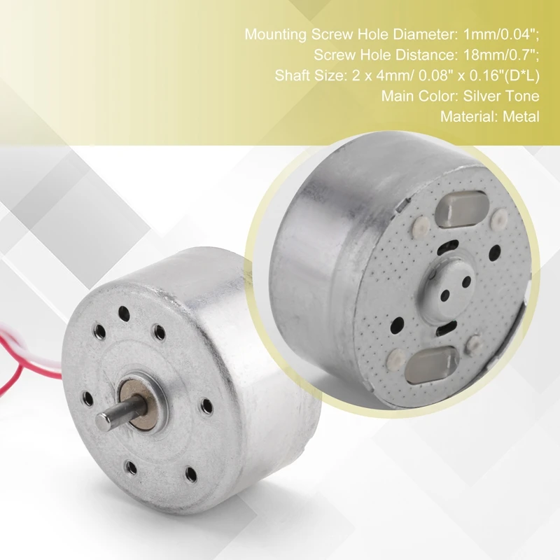 1700-7300RPM 1.5-6.5V 고토크 실린더 전기 미니 DC 모터-ABFB