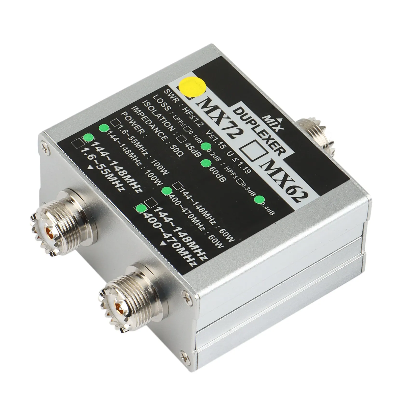 HF Walkie Talkie Ham VHF UHF Tri-Band Amateur Two Way Radio Antenna Combiner MX72 60-100W Linear Antenna Duplexer Rare