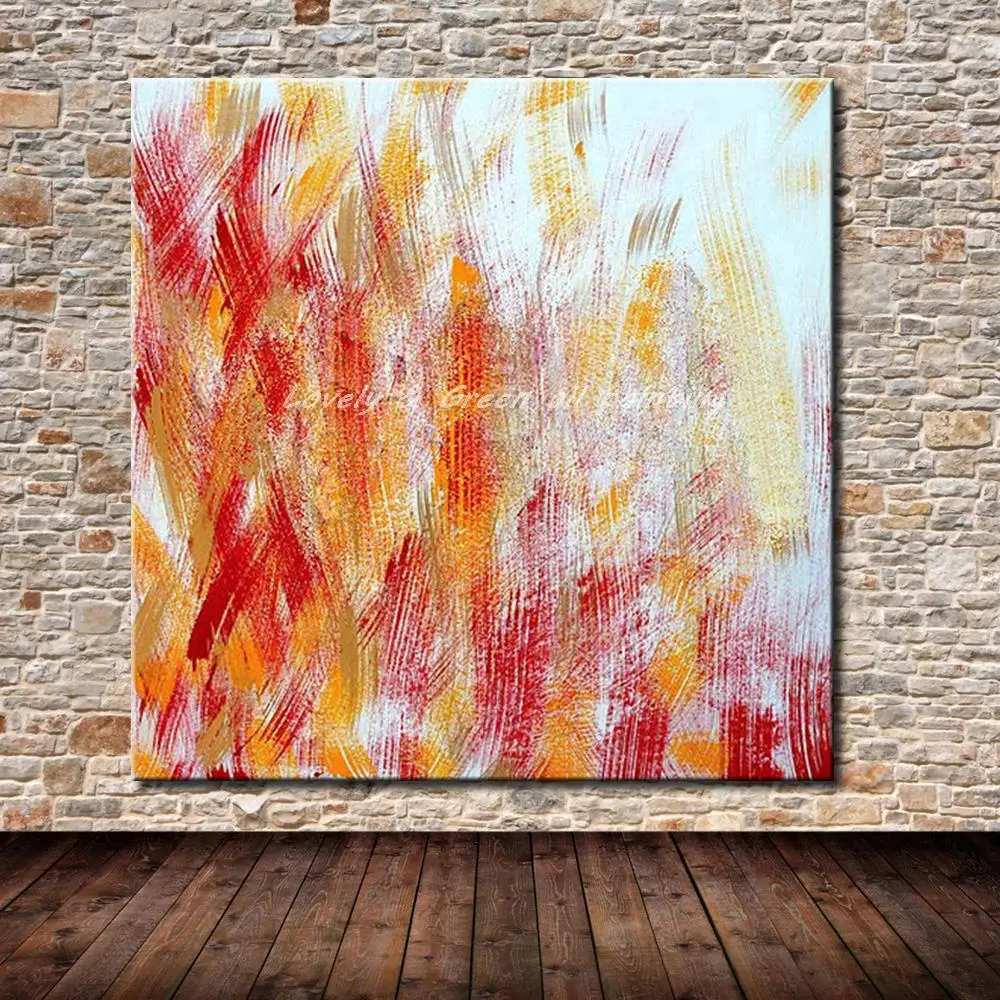 

Mintura Hand-Painted Modern Abstract Canvas,Oil Paintings Wall Picture Pop Art Posters For Living Room Home Decoration No Framed