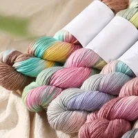 3PCS 300g Set Gradient Hand-Dyed Wool Blend Yarn for DIY Knitting Scarves Sweaters 270Meter/Roll Rainbow Magic Ball Yarn 2