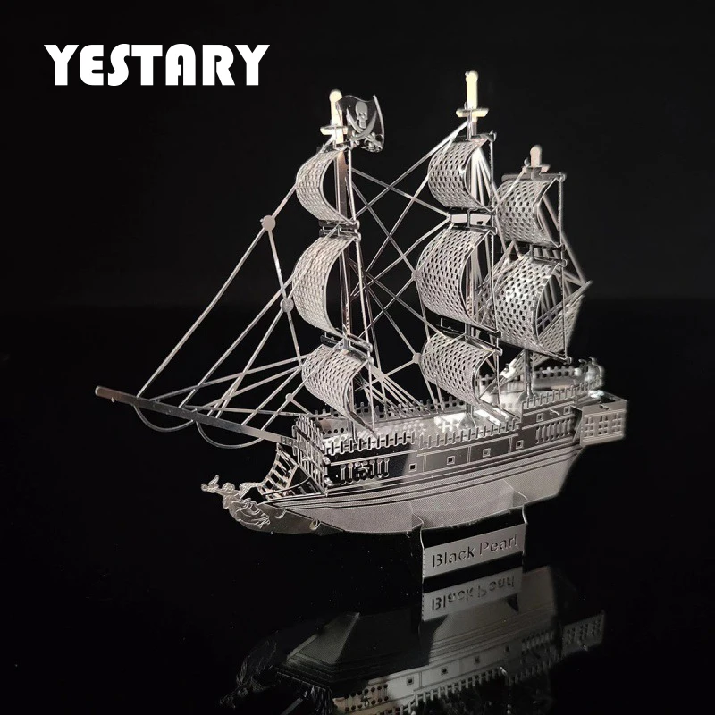 

YESTARY 3D Metal Puzzle DIY Pirate Ship Black Pearl Building Kit Kid Toy Assembling Toys For Adult Children Birthday Gift Puzzle