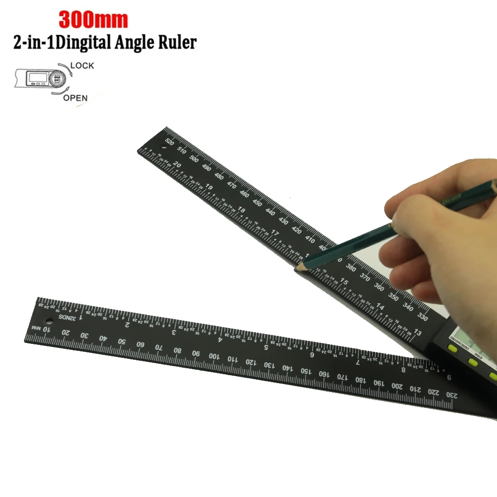 300mm Digital Meter Angle Inclinometer Angle Digital Ruler Electron Goniometer Protractor finder Measuring Tool