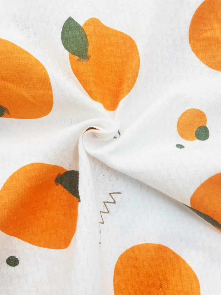 Baby clothes baby sleepsuit 3-24M infant baby girl bodysuit summer short sleeve cute fruit printed cotton knitted onesies comfort breathable romper