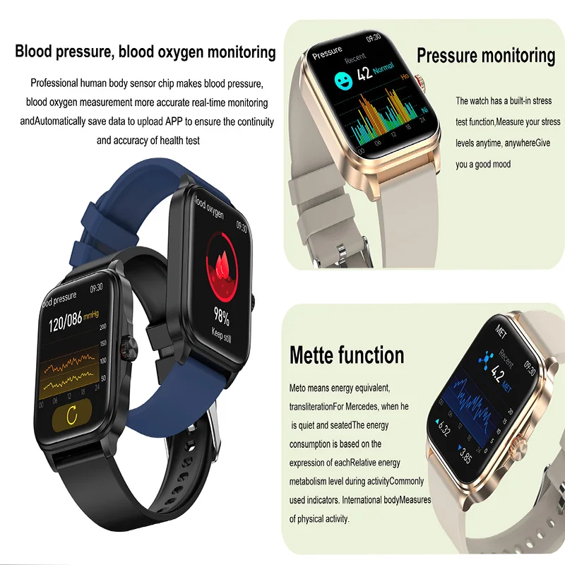 2026 Health Smart Watch Heart Rate Blood Oxygen Blood Pressure Monitoring Bluetooth Call IP67 GPS Track Tracking Smartwatches 2