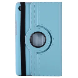 360° Rotating Folio Stand PU Leather Case - Tab A 10.5 T590 T595 (Sky)