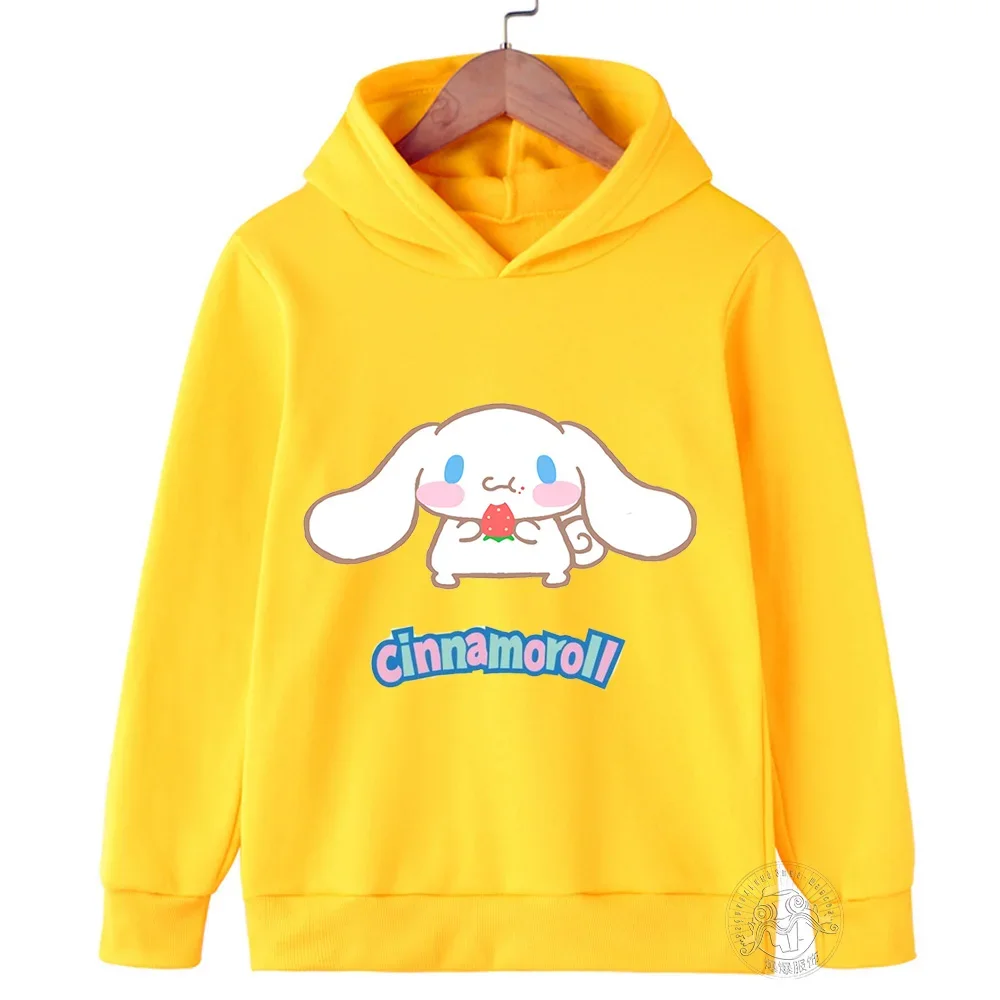 New Kids Cinnamoroll Hoodies Boys Clothes Girls Clothing Fashion Baby Autumn Warm Sweatshirt Children cartoon Pullover Tops 4
