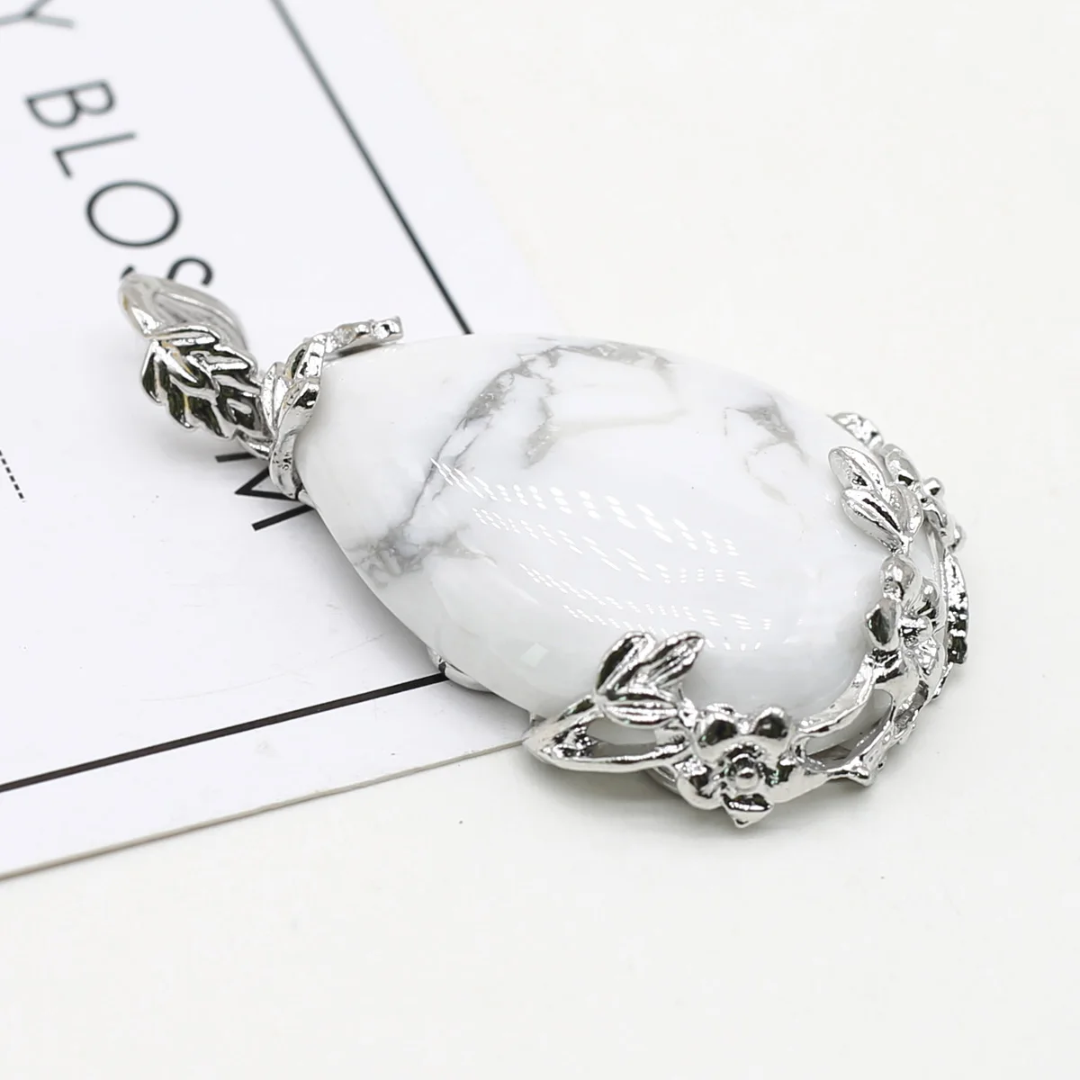 

1PC Natural Stone Pendant Opal Rose Quartz Agate Tiger Eye Healing Crystals Charms for Making DIY Necklace Earrings