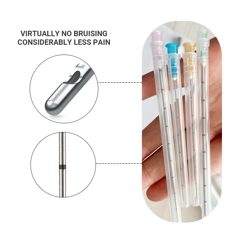 Micro Cannula 18G 20G 22G 25G 27G Disposable Sterile Blunt Cannula Blunt Tip Needles for Filler Medical Single Package disposable syringe needle
