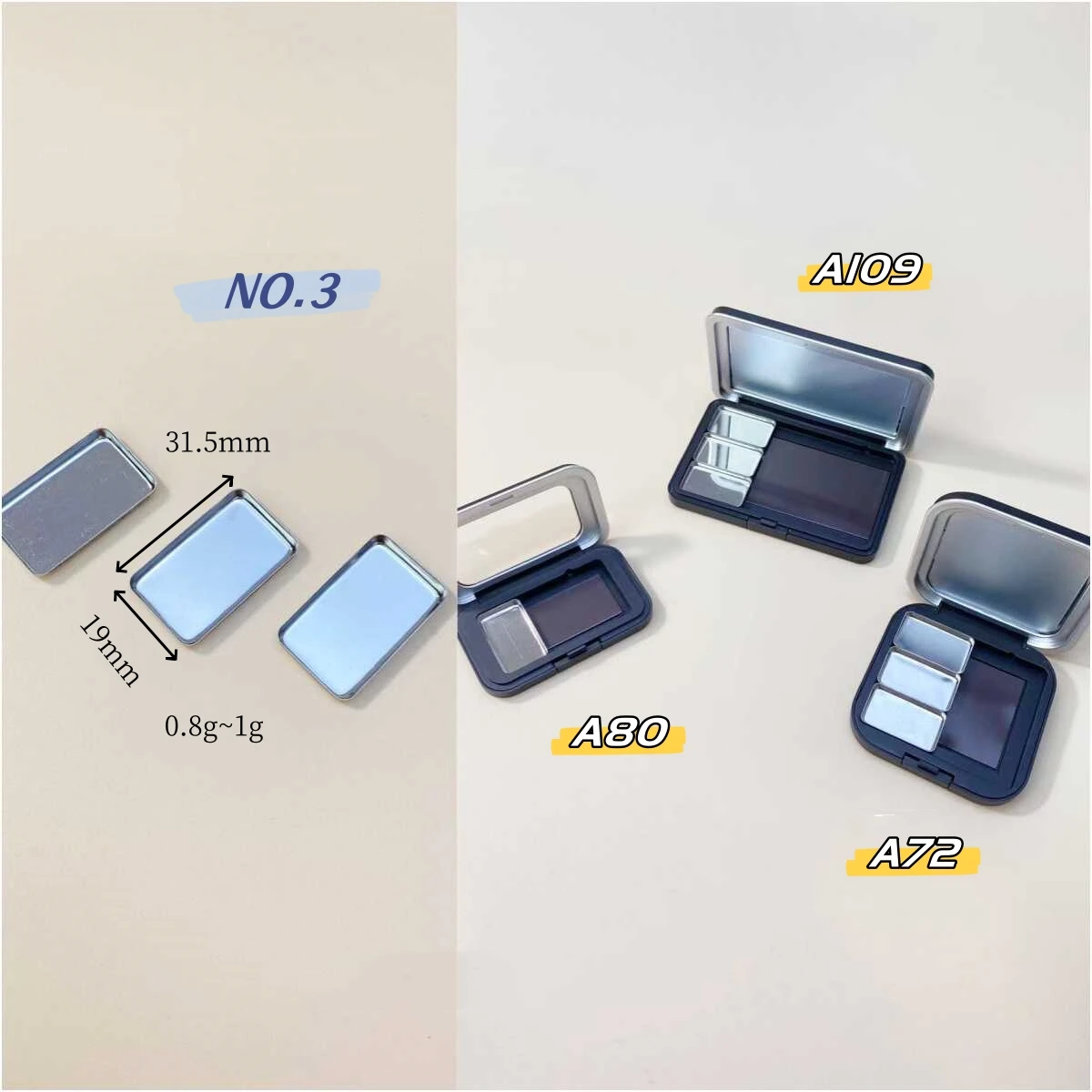 M * F magnetic suction subpackage universal iron plate powder stamp pressed eye shadow powder blusher high gloss lipstick 4