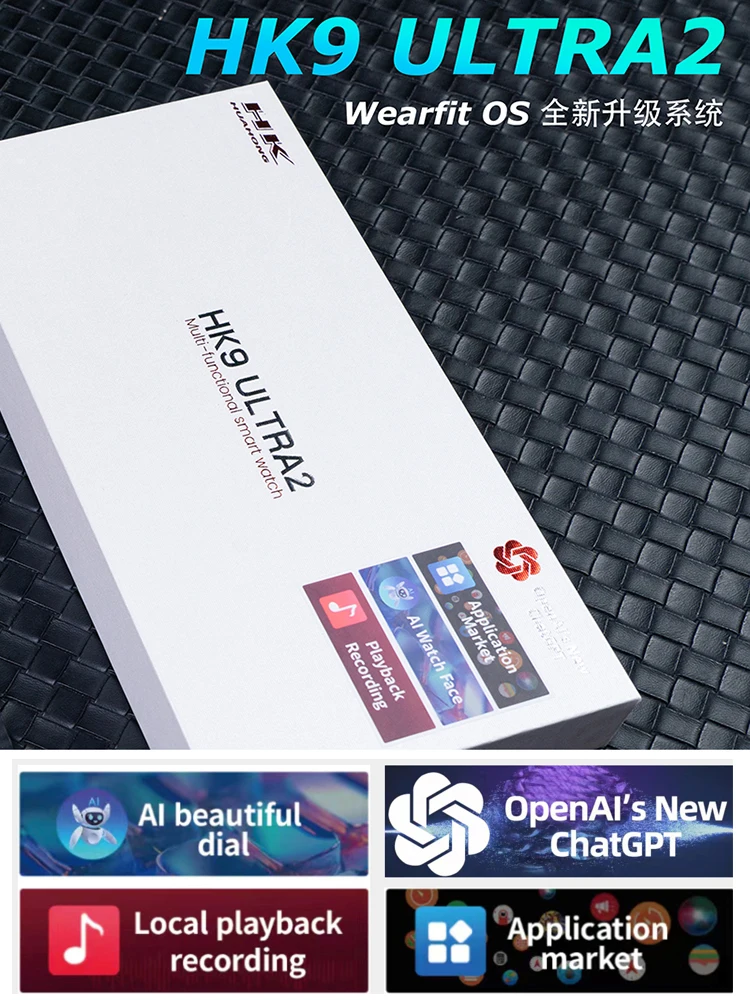 HK9 Ʈ 2 AMOLED Ʈ ġ, 2024 Gen 3,  Ⱥ극 ø 9, ChatGPT NFC Ʈ ġ es, 2GB ROM, IWO ġ Ʈ 9