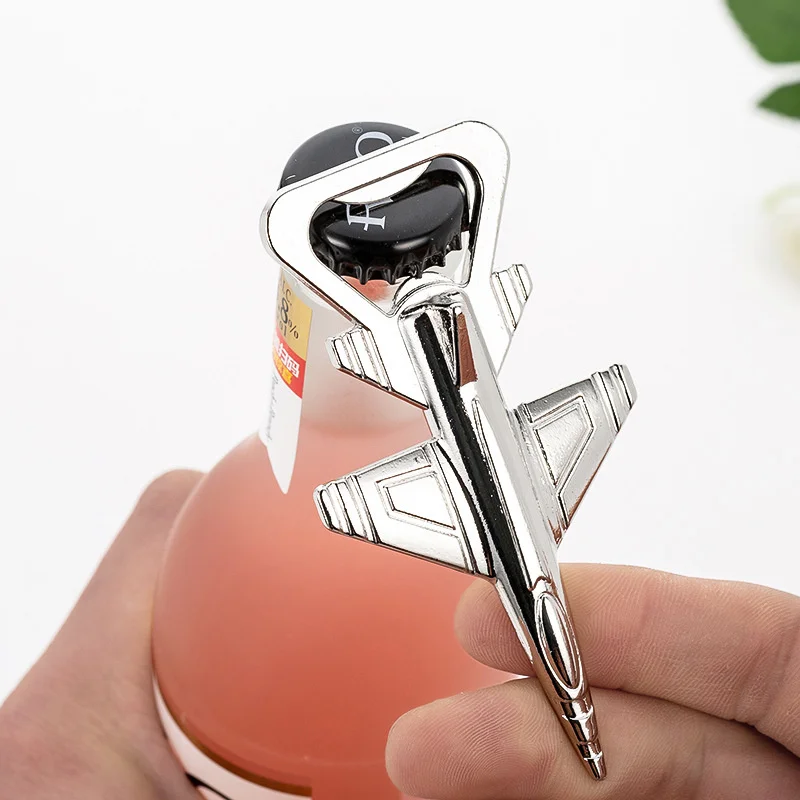 20pcs Wedding Return Gift Wedding Gift Helicopter Bottle Opener Silver Combat Aircraft Beer Opener